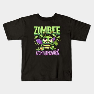 Zombee Ate My Homework Kids T-Shirt